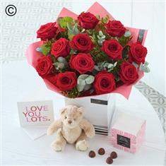 12 Red Rose Gift Set