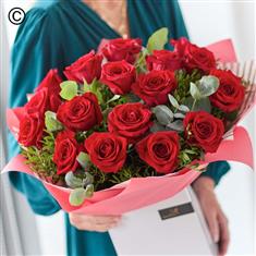 Large Valentine's Red Rose Hand-tied
